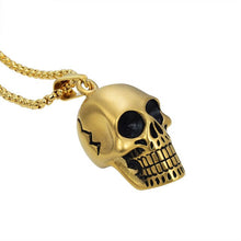 Load image into Gallery viewer, Silver Tone Skull Necklace Men