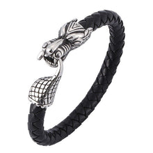 Load image into Gallery viewer, Punk Men Stainless Steel Leather Bracelets Men