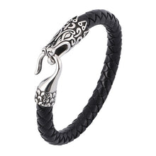 Load image into Gallery viewer, Punk Men Stainless Steel Leather Bracelets Men