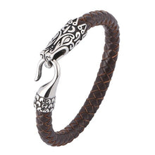 Load image into Gallery viewer, Punk Men Stainless Steel Leather Bracelets Men