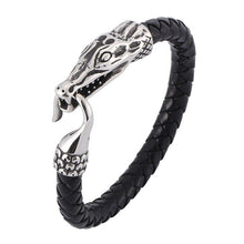 Load image into Gallery viewer, Punk Men Stainless Steel Leather Bracelets Men