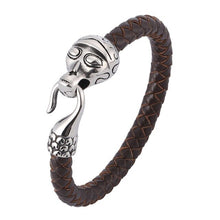 Load image into Gallery viewer, Punk Men Stainless Steel Leather Bracelets Men