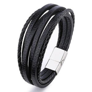Trendy Genuine Leather Bracelets Men