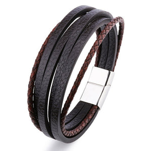 Trendy Genuine Leather Bracelets Men