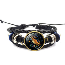 Load image into Gallery viewer, Zodiac Signs Leather Bracelet For Men