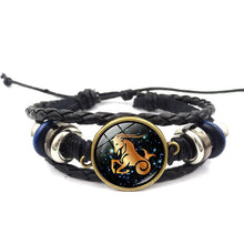 Load image into Gallery viewer, Zodiac Signs Leather Bracelet For Men