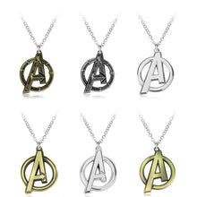 Load image into Gallery viewer, THE AVENGERS A LOGO SYMBOL PENDANT NECKLACE