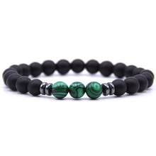 Load image into Gallery viewer, Minimalist Natural Stone Beaded Bracelet Male
